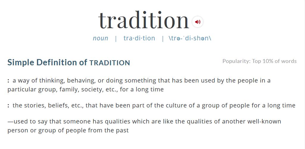 tradition