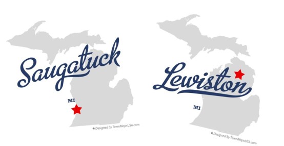 Saugatuck - Lewiston map